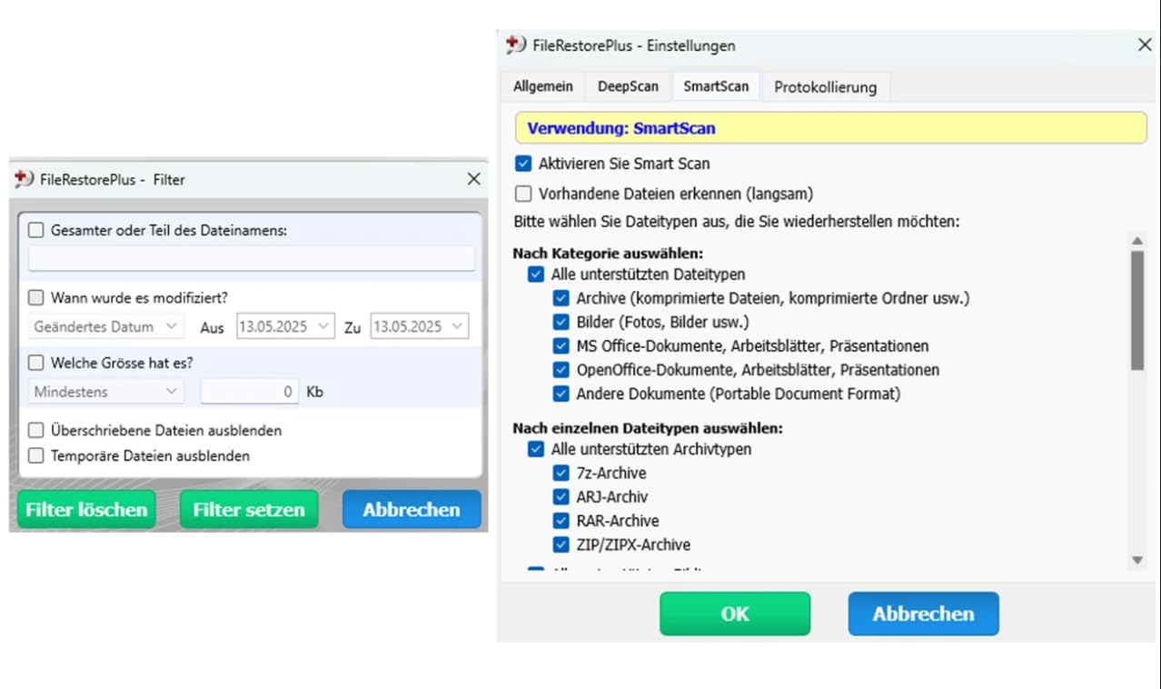 DataRecovery - Vollständige Wiederherstellung von über 550 Dateiformaten