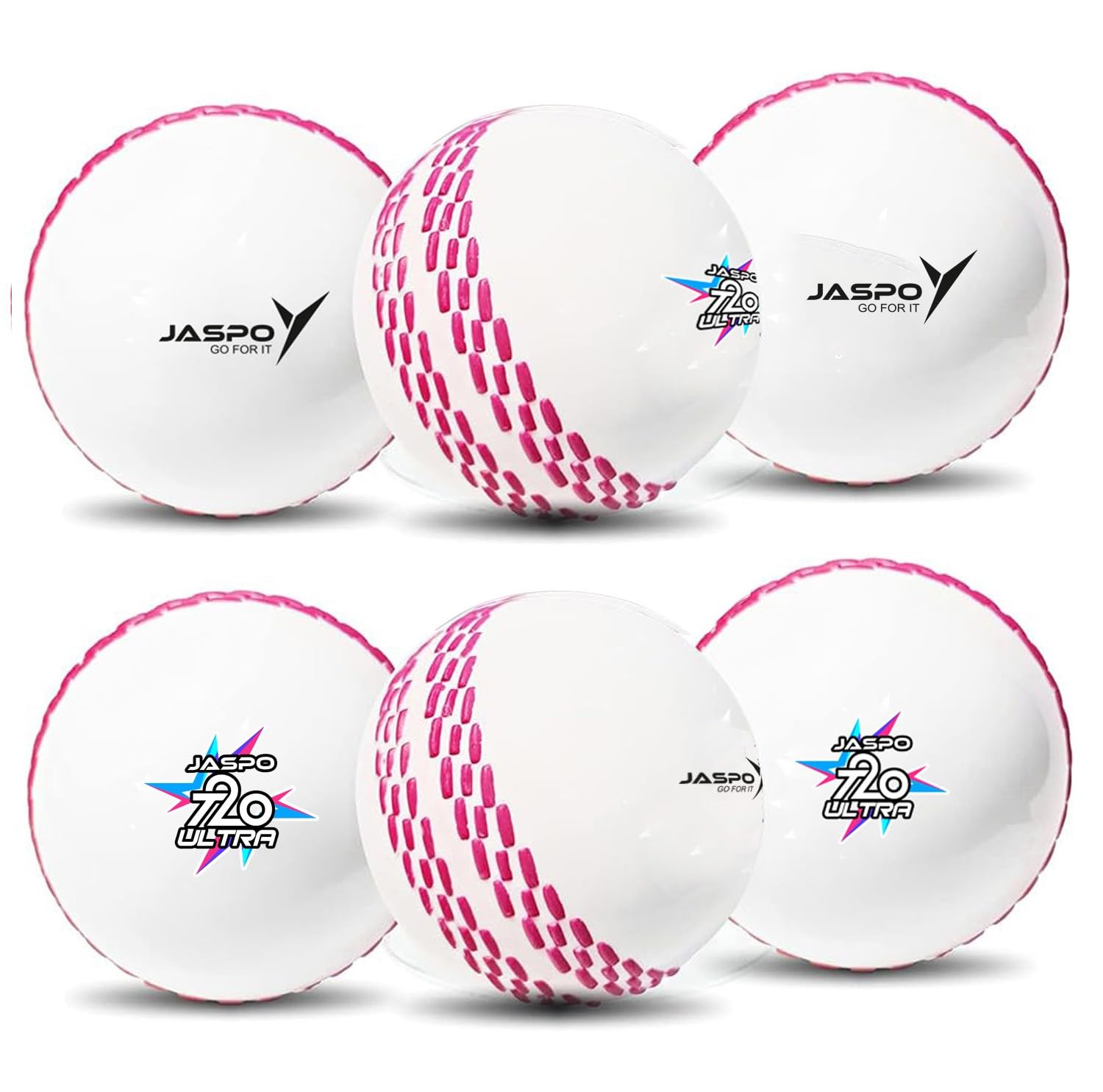 jaspo Synthetic T-20 Plus Practice Cricket Ball/Wind Balls (125-130 Gms) For - Indoor&Outdoor Street&Beach Cricket (Pack Of 6) (White)-image-44