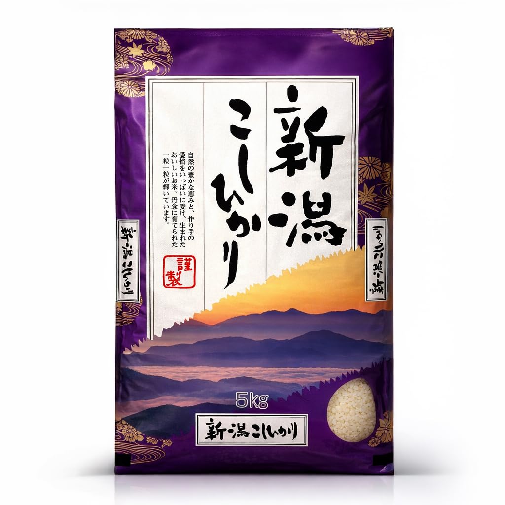Premium Koshihikari Rice from Niigata – Japan’s Most Celebrated Rice Region | Luxurious Short Grain for Sushi, Onigiri, Donburi & Bento | 精米 新潟県産コシヒカリ – 11 LB / 5 KG