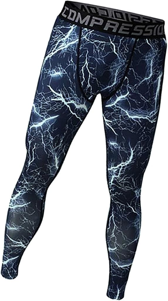 ノーブランド品 男性 ズボン ソフトタイト チープ タイツ ロングパンツ 弾性 ジム トレーニング スポーツ 全5色5サイズ選べる M ファッション ブルー