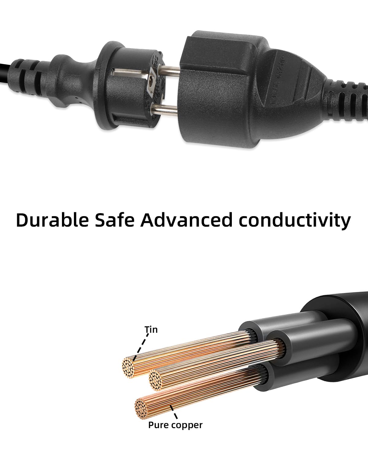 RIIEYOCA Câble D'Extension De Contact De Protection Avec 2 Prises