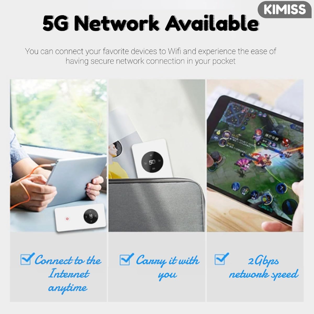 5G Mobiele WiFi router, Mobiele Hotspot router met Nano simkaartsleuf 5G Mobiele WiFi router, Mobiele Hotspot router met Nano simkaartsleuf