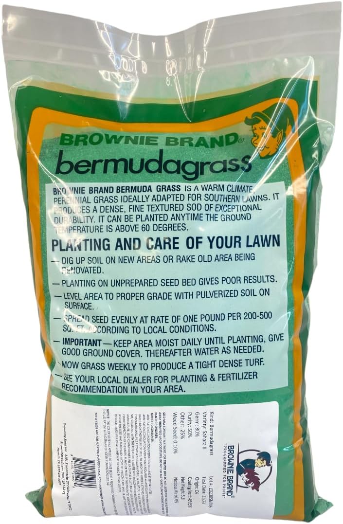 Brownie Brand Bermudagrass- Cynodon dactylon (Sahara II, 5lb)