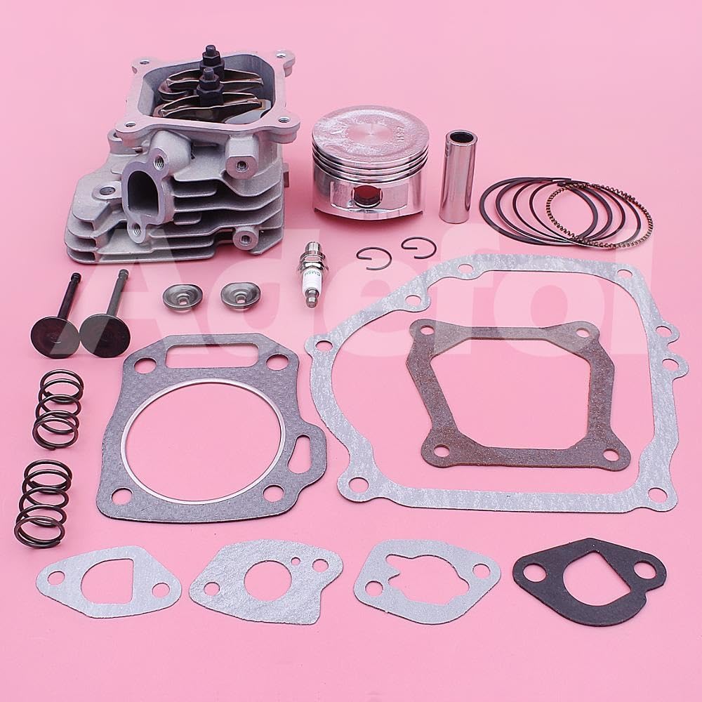 Kit de pistón la Junta Cabeza del Cilindro for Honda GX160 5.5hp Motor 14721 -Zf1-000, 14711-zf1-000 W Retenedor Resorte válvula Escape admisión Piezas de jardín