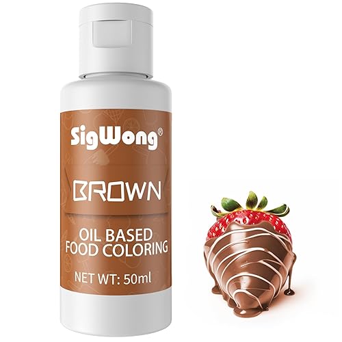 Colorante alimentario a base de aceite para chocolate, 1.7 fl oz de color marrón a base de aceite comestible mejorado para decoración de pasteles,