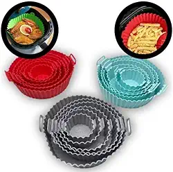 Conjunto de 6 Formas de Silicone para Culinária, Tamanhos Sortidos, Cores sortidas