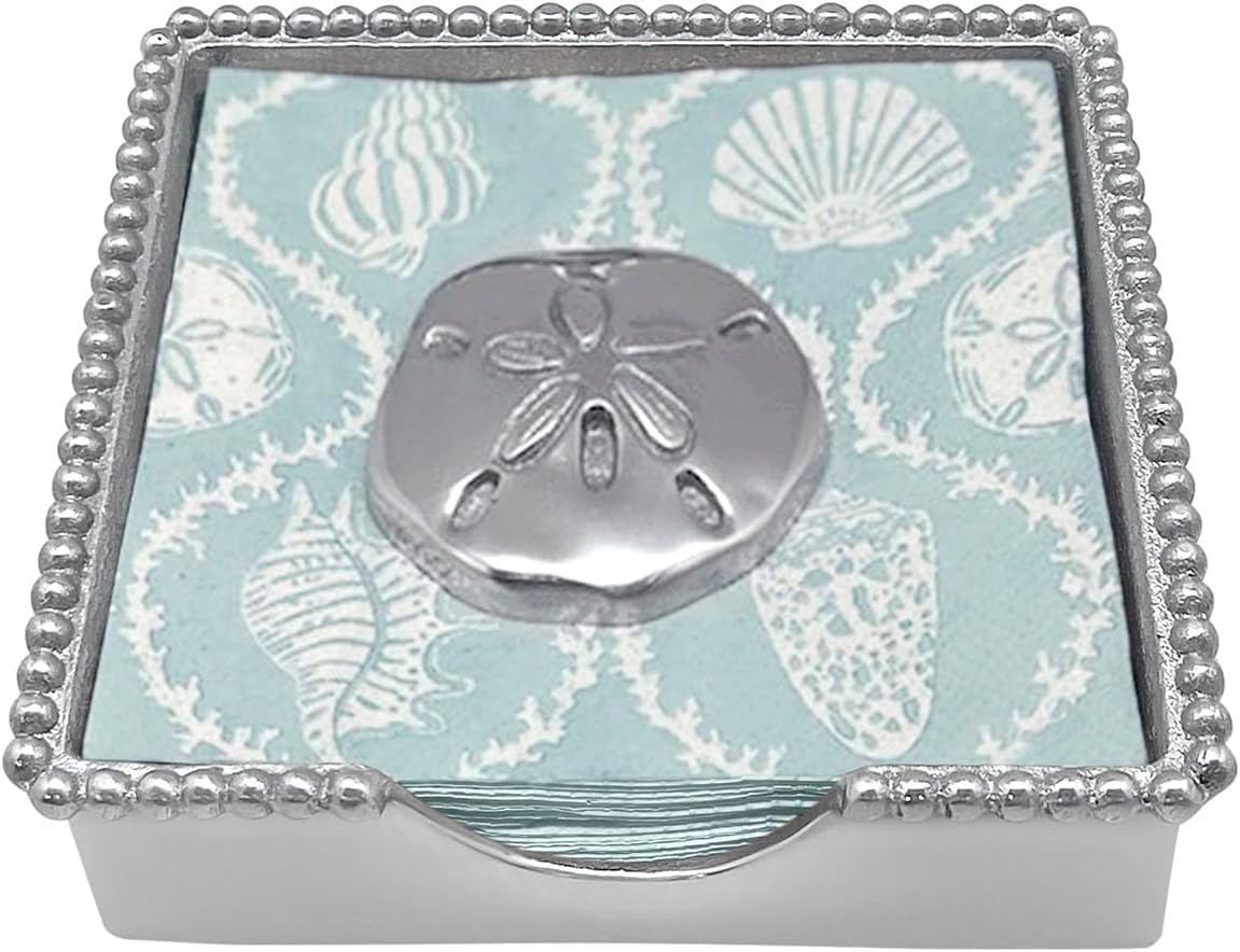 Sand Dollar Beaded Napkin Box