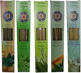 Incenso Natural Ananda Kit 5 Aromas Purificação E Limpeza