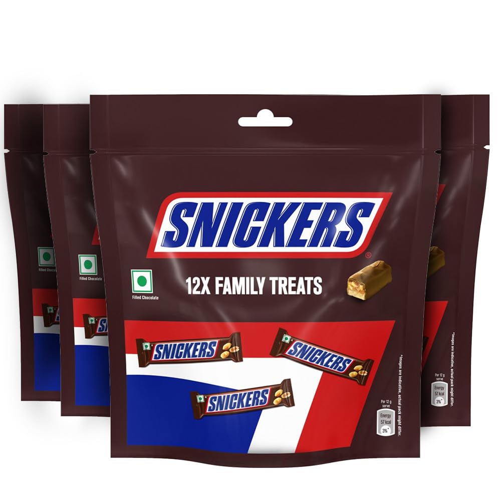 - Family Treat Peanut Chocolate Pouch - 156g (Pack of 4)