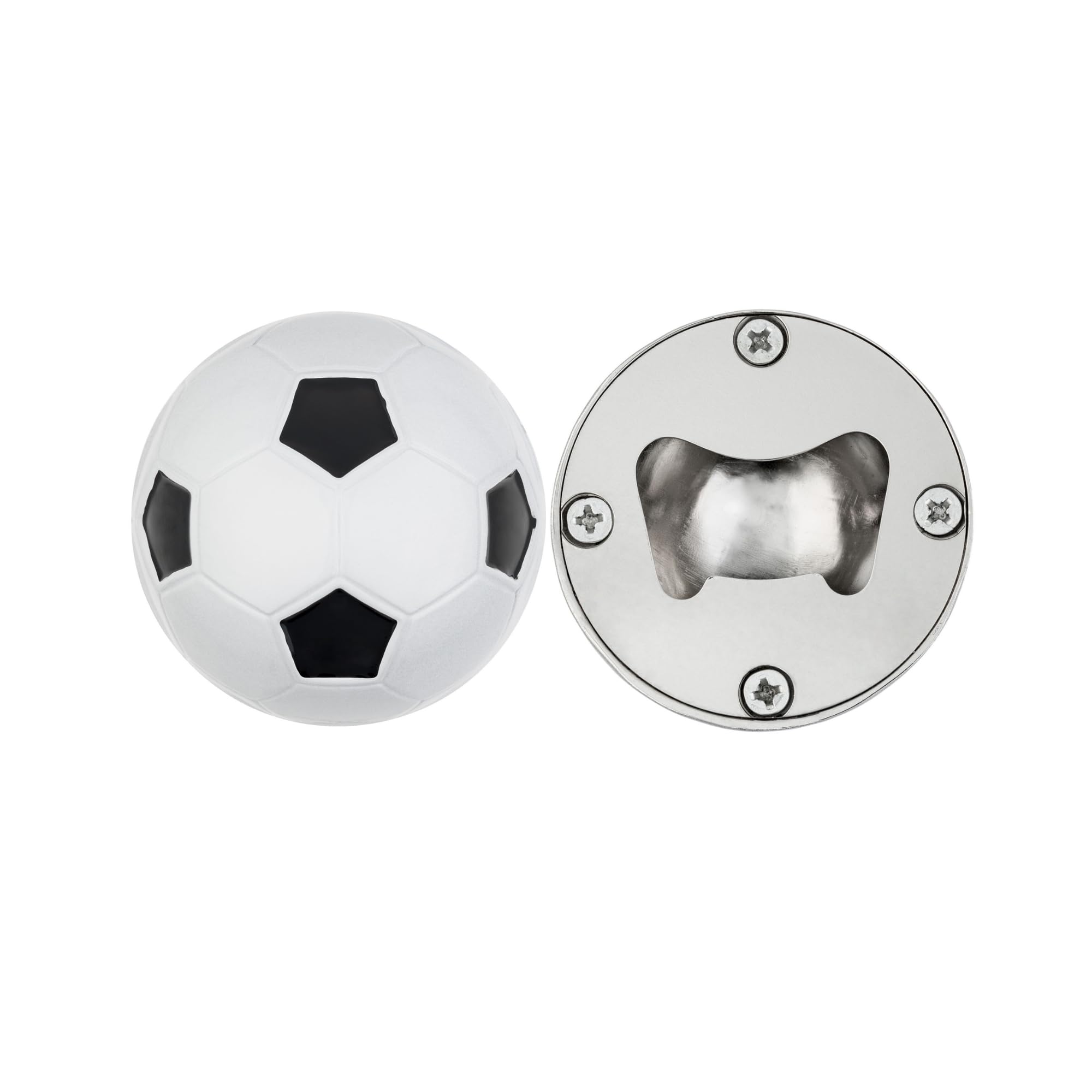 Décapsuleur de fête football rigide en acier au design amusant