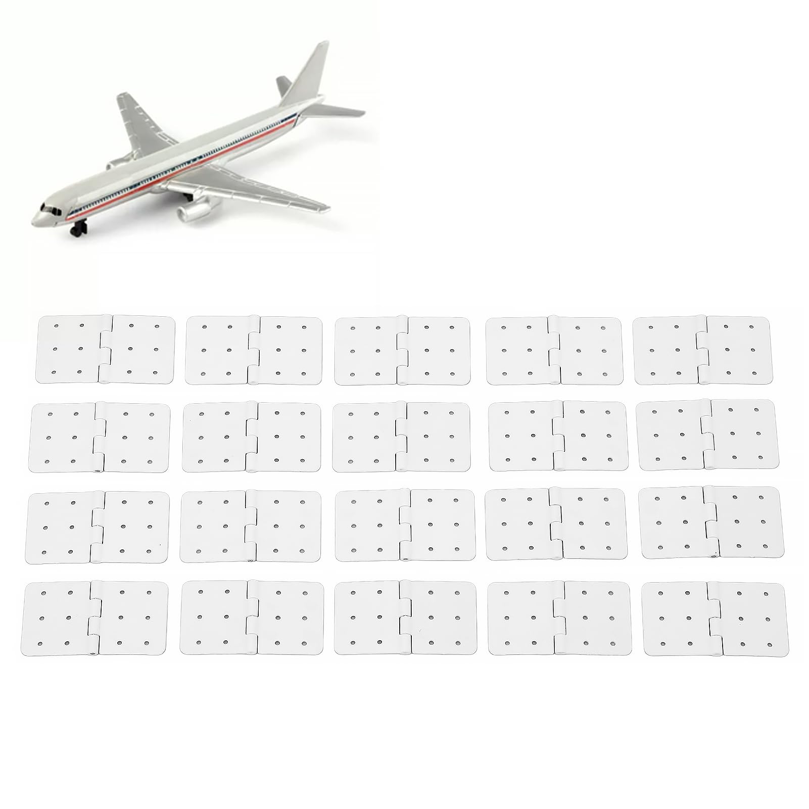RC Aircraft Hinge,40PCS RC Pinned Hinges Remote Control Airplane Plastic Hinge Model Aircraft Wing Parts RC Airplane Plane Model Aircraft Parts for RC Airplane Plane Parts Model Replacement(Large)