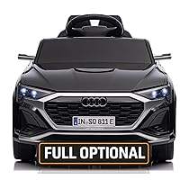 Auto Elettrica per Bambini Audi SQ8 etron Sportback Macchina con Licenza Ufficiale 12V Due Potenti Motori Telecomando Parentale Cintura di Sicurezza 5 Punti Porte Apribili Luci LED Musica MP3 Nero