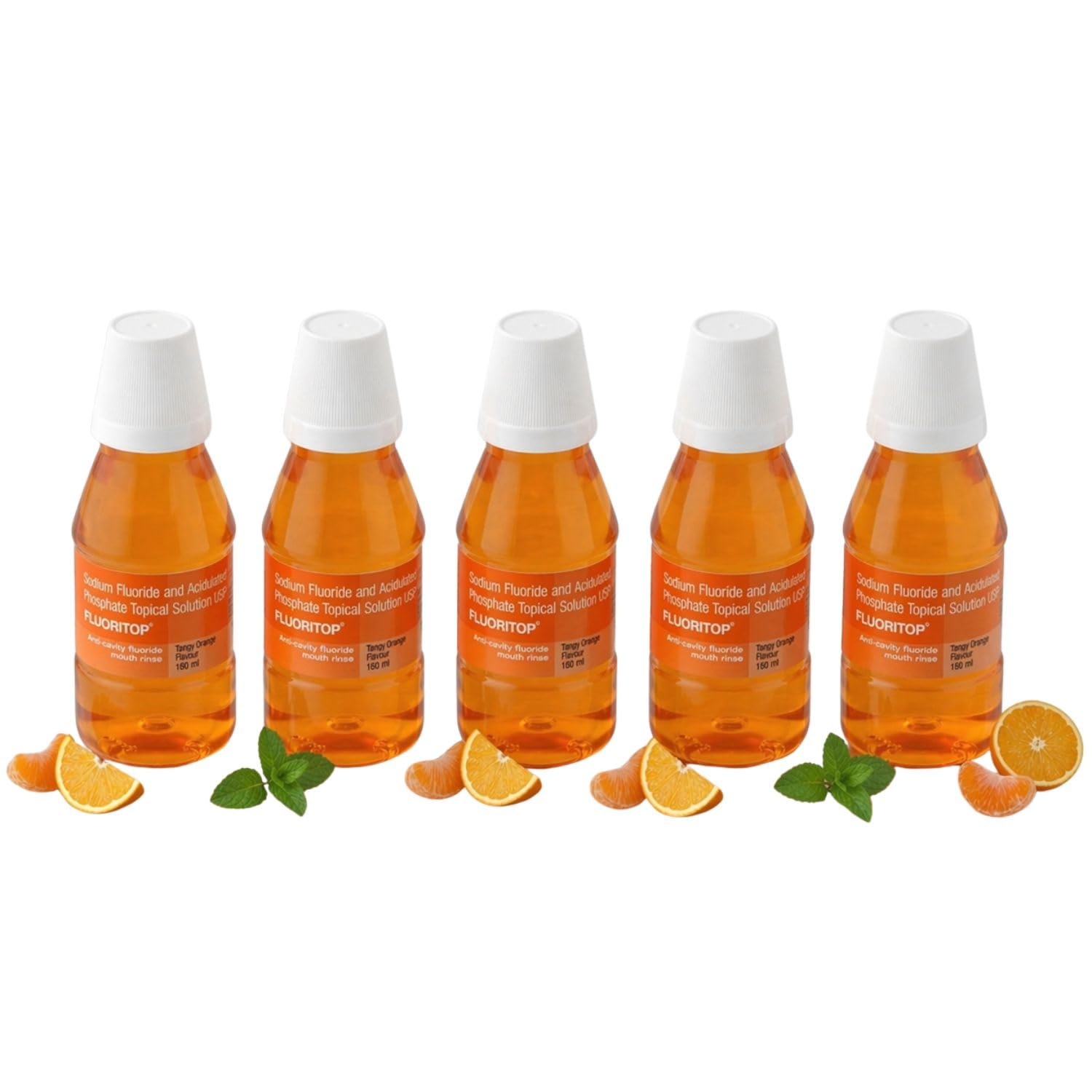 ICPA Fluoritop Anticavity Fluoride Mouthrinse (Pack of 5) | Mouthwash | 160ml Each - Tangy Orange Flavor Oral Rinse for Cavity Prevention & Fresh Breath - Safe for Adults & Children 6+-image-15