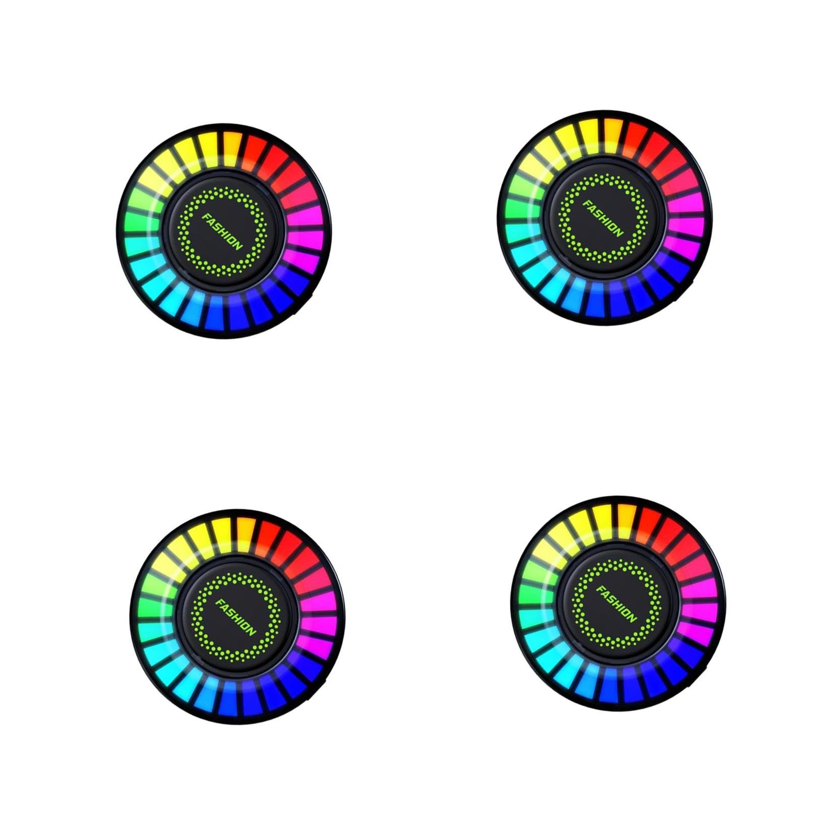 GLEAVI 4pezzi Diffusore Di Fragranza Per Auto Con Luce Led Rgb Clip Per Ventilazione Di Illuminazione Regolabili Design Semplice e Pratico Atmosfera Personalizzabile Per Ogni Viaggio
