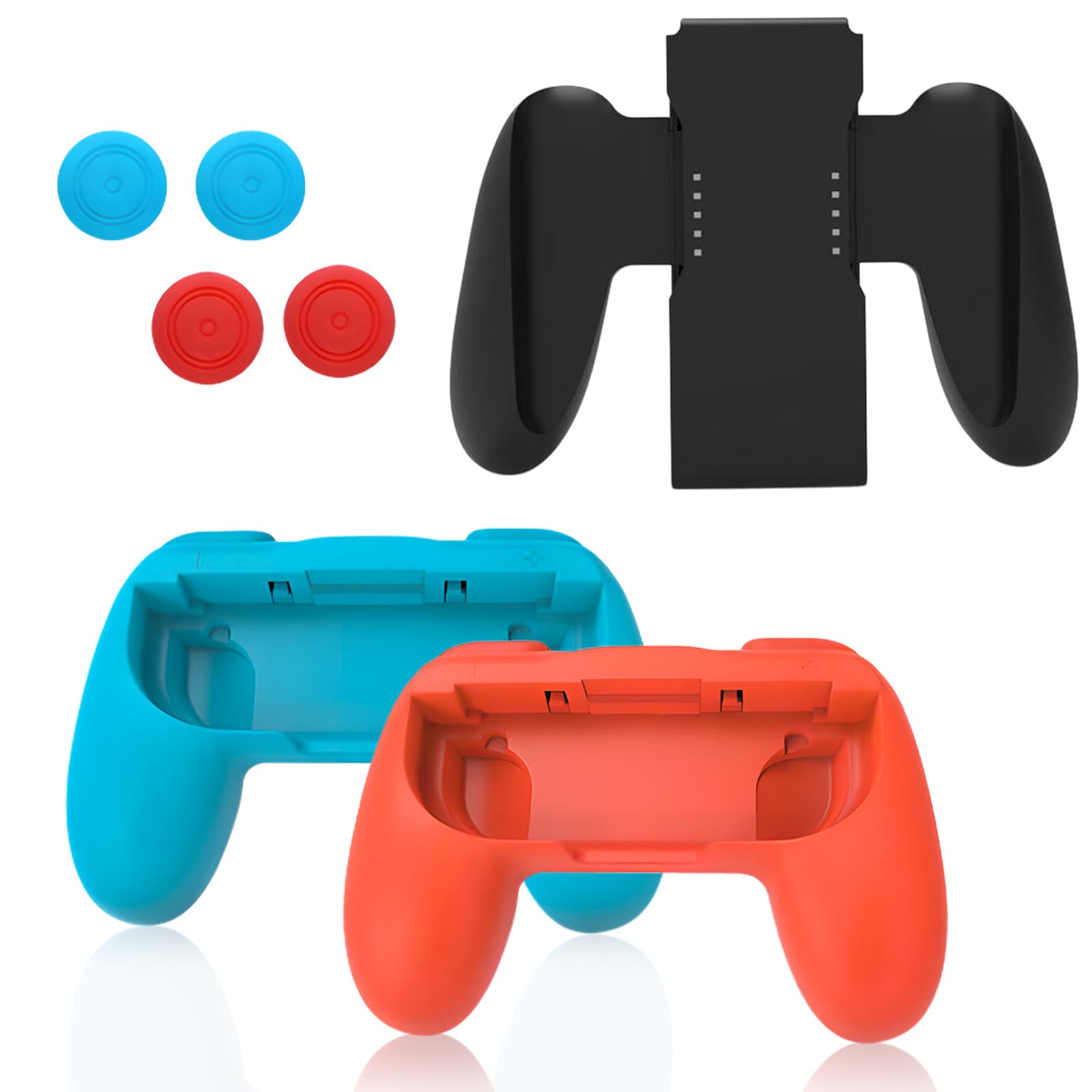 XIMEY Mando Switch, Mando Joycons Nintendo Switch, con 4 Tapas para Joysticks, Accesorios para Nintendo Switch 1 2 (B3)