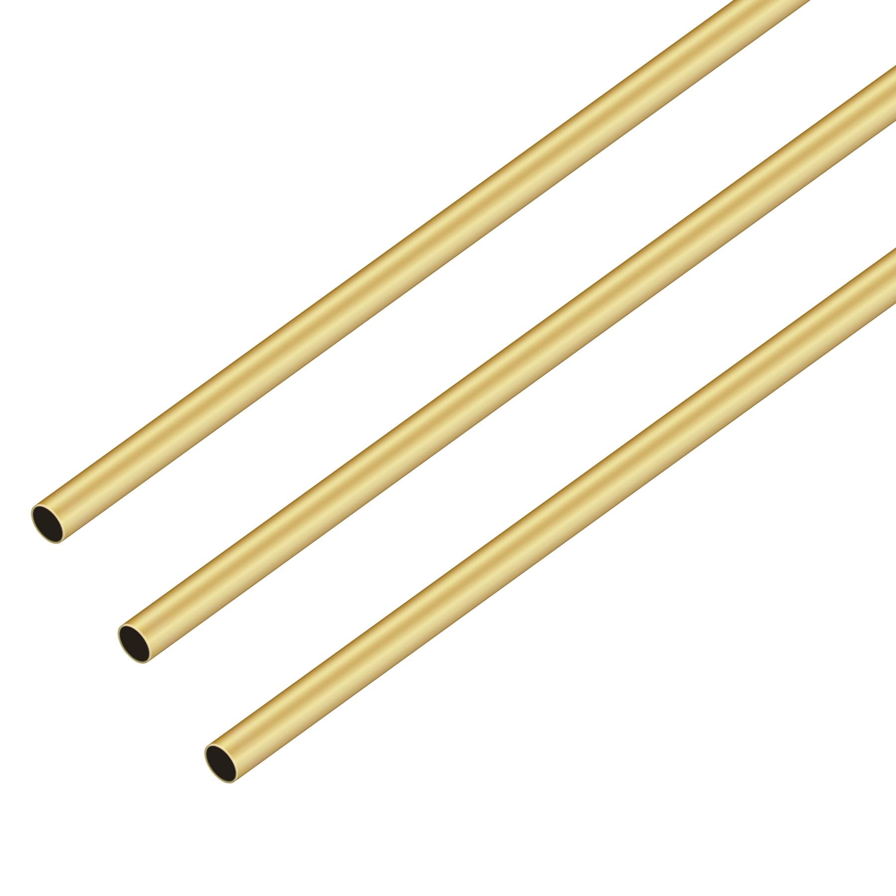 Imeistek Gold 3Pcs Brass Tube, 4.5Mm Od X 0.3Mm Wall Thickness 300Mm Length Brass Round Tubes Pip For Diy Crafts