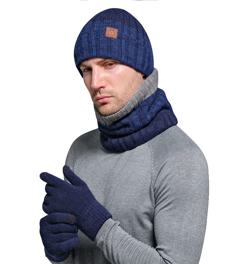 3pcs Hat Scarf And Gloves Set For Men With Beanie Desertcart INDIA