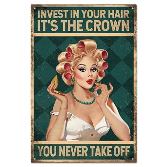 GLOBLELAND         Invest In Your Hair Its The Crown You Never Take Off Barber Shop                   11.8 x 7.8