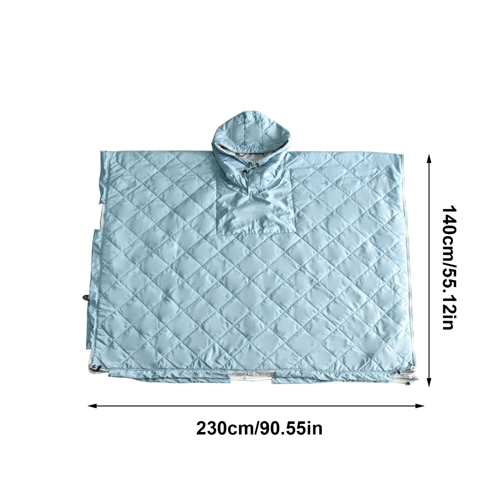 Cape de sac de couchage de camping, sac de couchage portable pour adultes,Poncho d'hiver portable résistant à l'eau | Couverture imperméable extérieure, poncho à capuche épais et grand pour