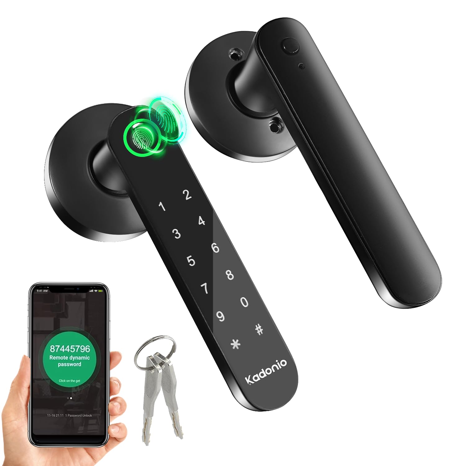 Amazon.com: Kadonio Smart Fingerprint Door Lock, Keyless Entry