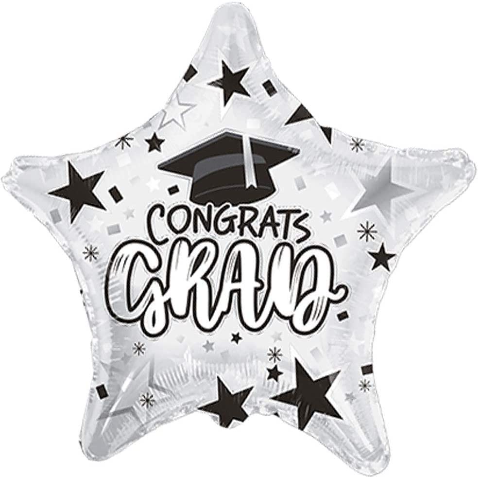 PMU Congrats Grad Cap Balloon, Star 18in Mylar | Graduation Decoration Mylar Balloons | Celebrate Success with Vibrant Graduation Balloons | Balloon