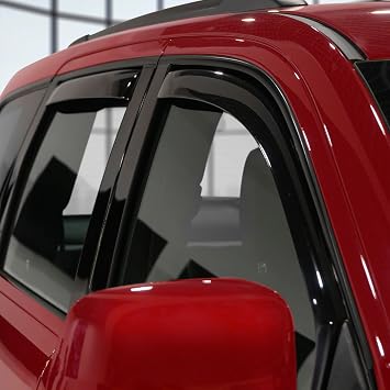 Voron Glass Inch Channel Ultra Durable Rain Guard for Jeep Grand Cherokee 2011-2020 Window Deflector Vent Window Visors 4pcs - 220125 Black