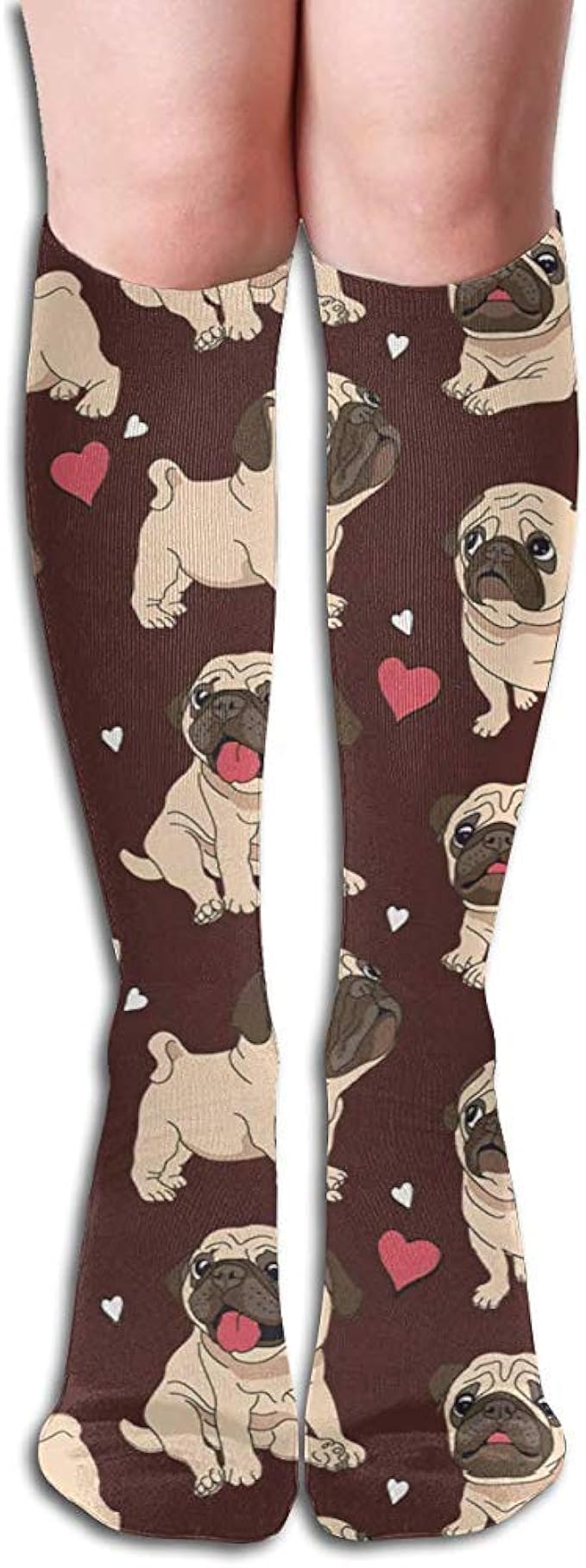 Sportliche Socken Mops Rote Frauen Fußball Kompressionsstrümpfe Männer Laufen Sportliche