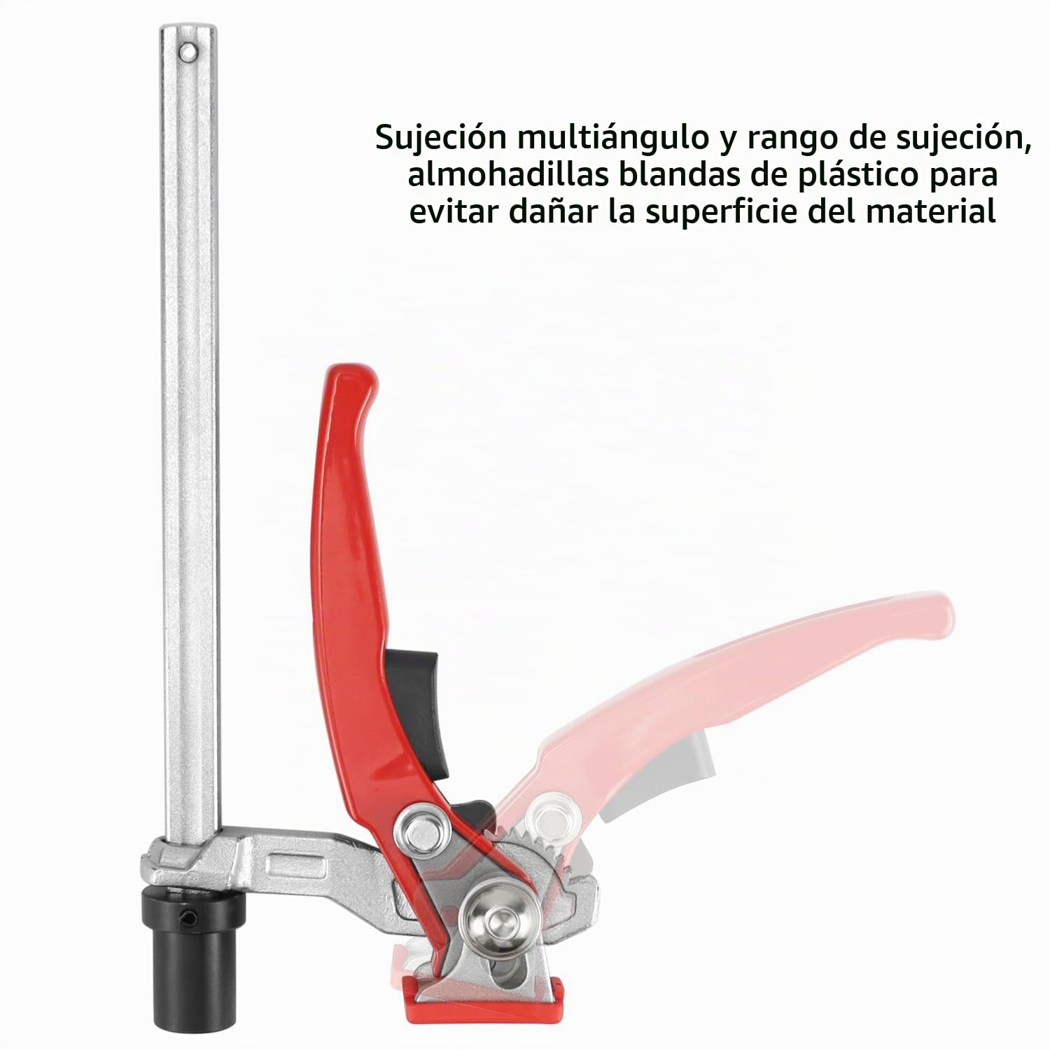 QWORK® Elemento de sujeción ø20, rango de sujeción 160, profundidad de garganta 60, para mesas multifuncionales