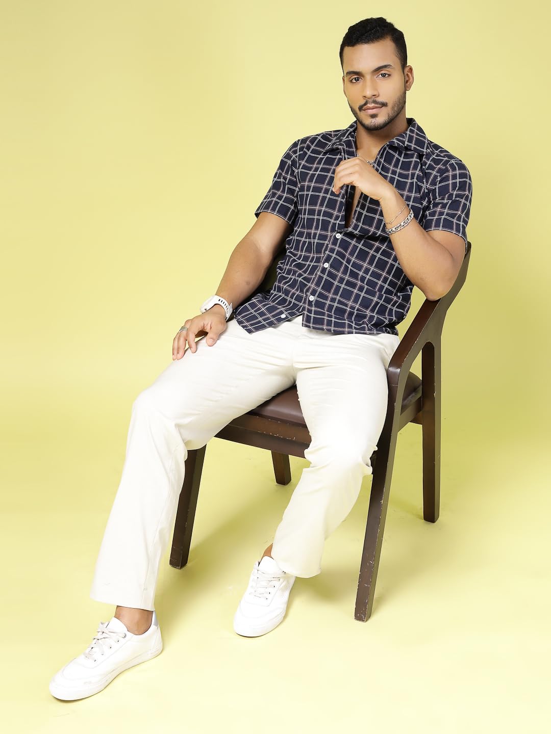 Rigo Cotton Check Shirt for Men | Soft Textured Summer Essential with Cuban Collar Shirt for Men | Half Sleeves, Slim Fit Shirt for Men offers donot miss 4 Rigo Cotton Check Shirt for Men | Soft Textured Summer Essential with Cuban Collar Shirt for Men | Half Sleeves, Slim Fit Shirt for Men offers donot miss