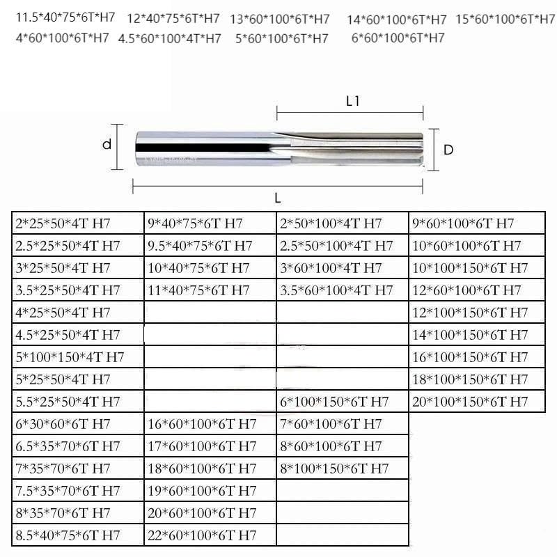 Rozwiertak CNC do metalu 6-13 mm H7, niepowlekany węglik spiekany, 6-ostrzowy, do precyzyjnego wiercenia, konstrukcje stalowe(12x40x80mm)