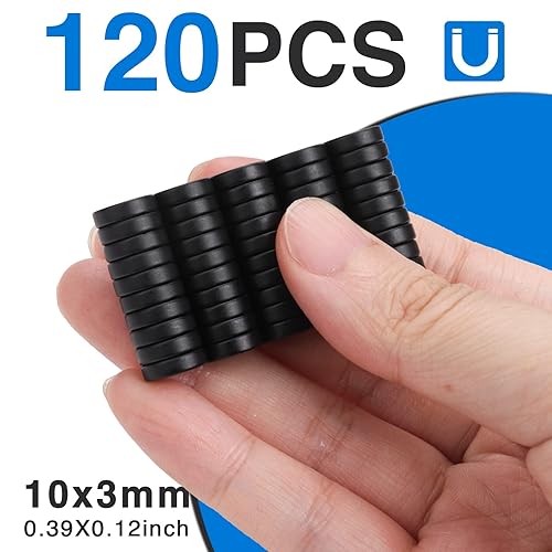 Miniatura 44 de TRYMAG 200Pcs Small Round Refrigerator Magnets for Crafts, 8x3mm Mini Rare Earth Tiny Strong Neodymium Disc Magnets for Whiteboard, Fridge, Office