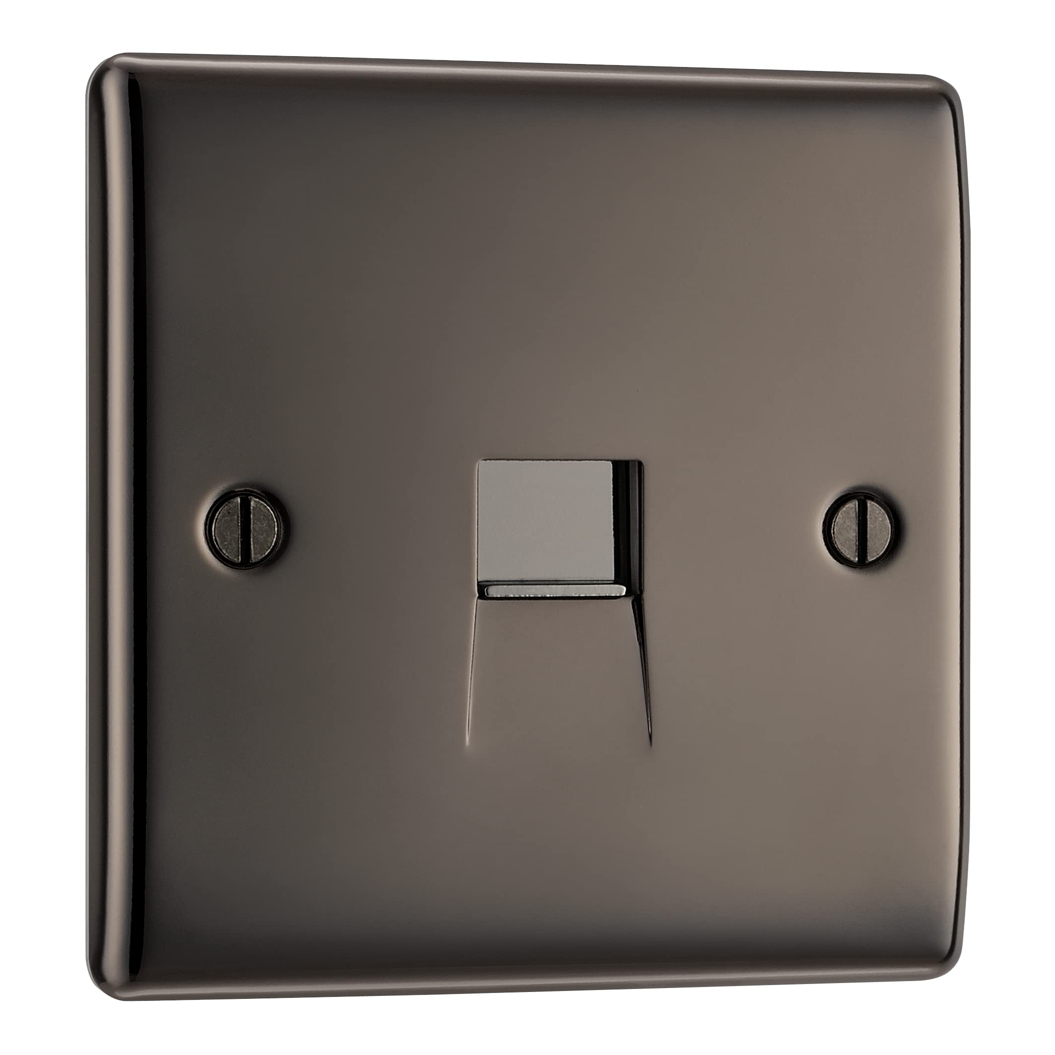 Bg Black Nickel 1 Gang Slave Telephone Socket 86mm from B&Q