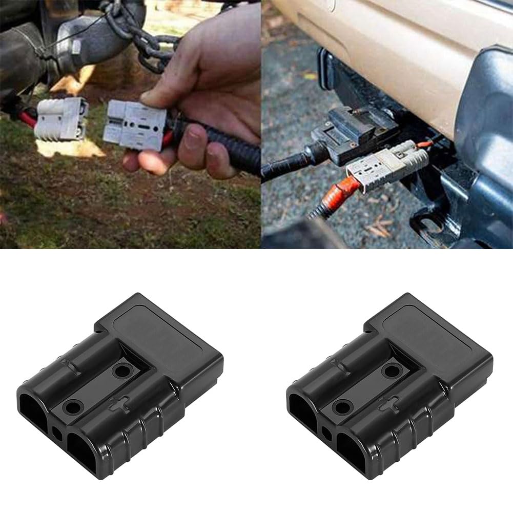 4 Stück Anderson Batterieanschlüsse 50A Stecker, 600V Schnellanschluss für Auto, Wohnmobil, Motorrad, Boot, Solaranlagen, Stecker mit langlebiger Gummiabdeckung und Anschlussstiften