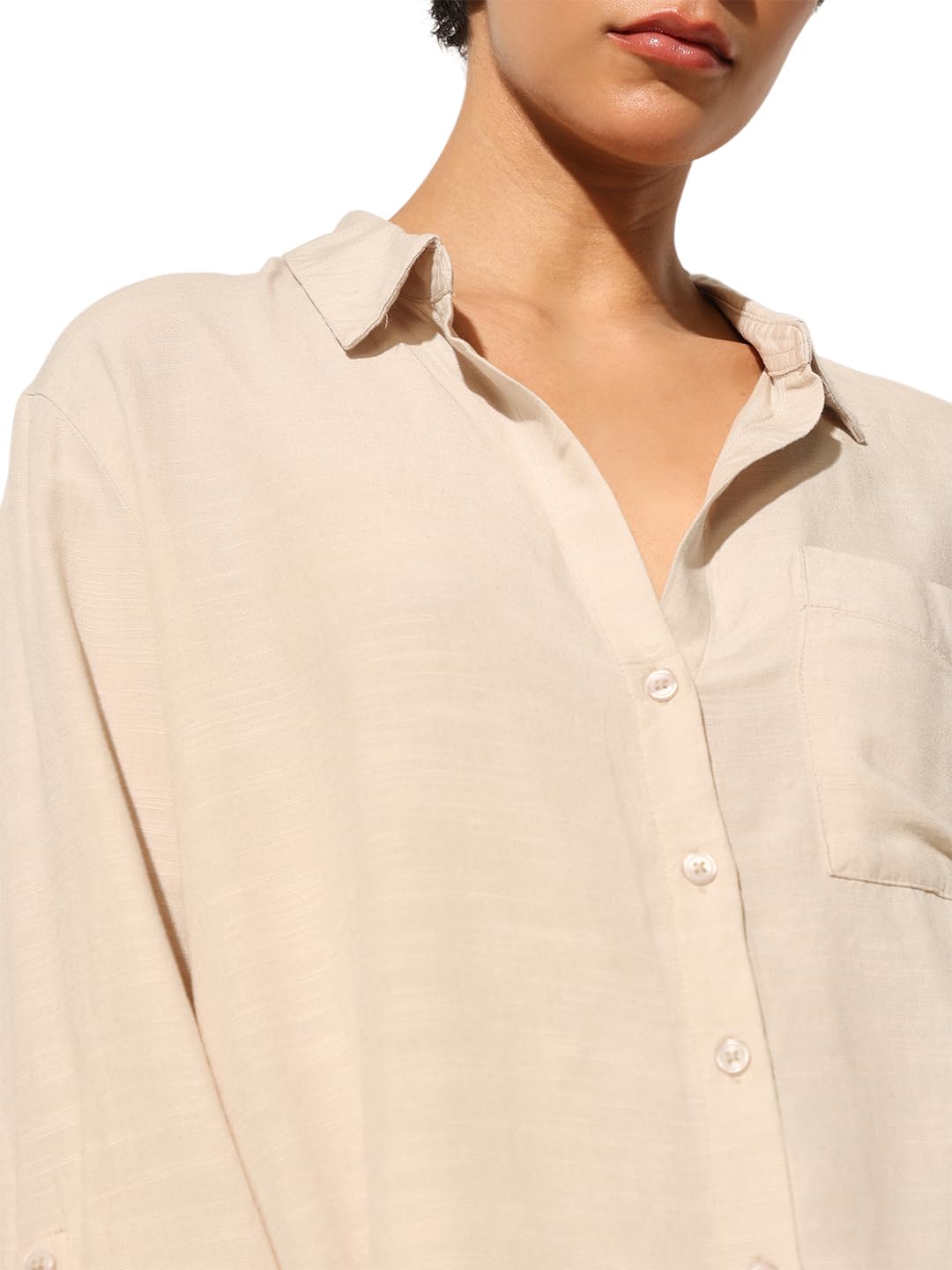 ONLY CAYA Chemisier, Beige Clair, XS Femmes