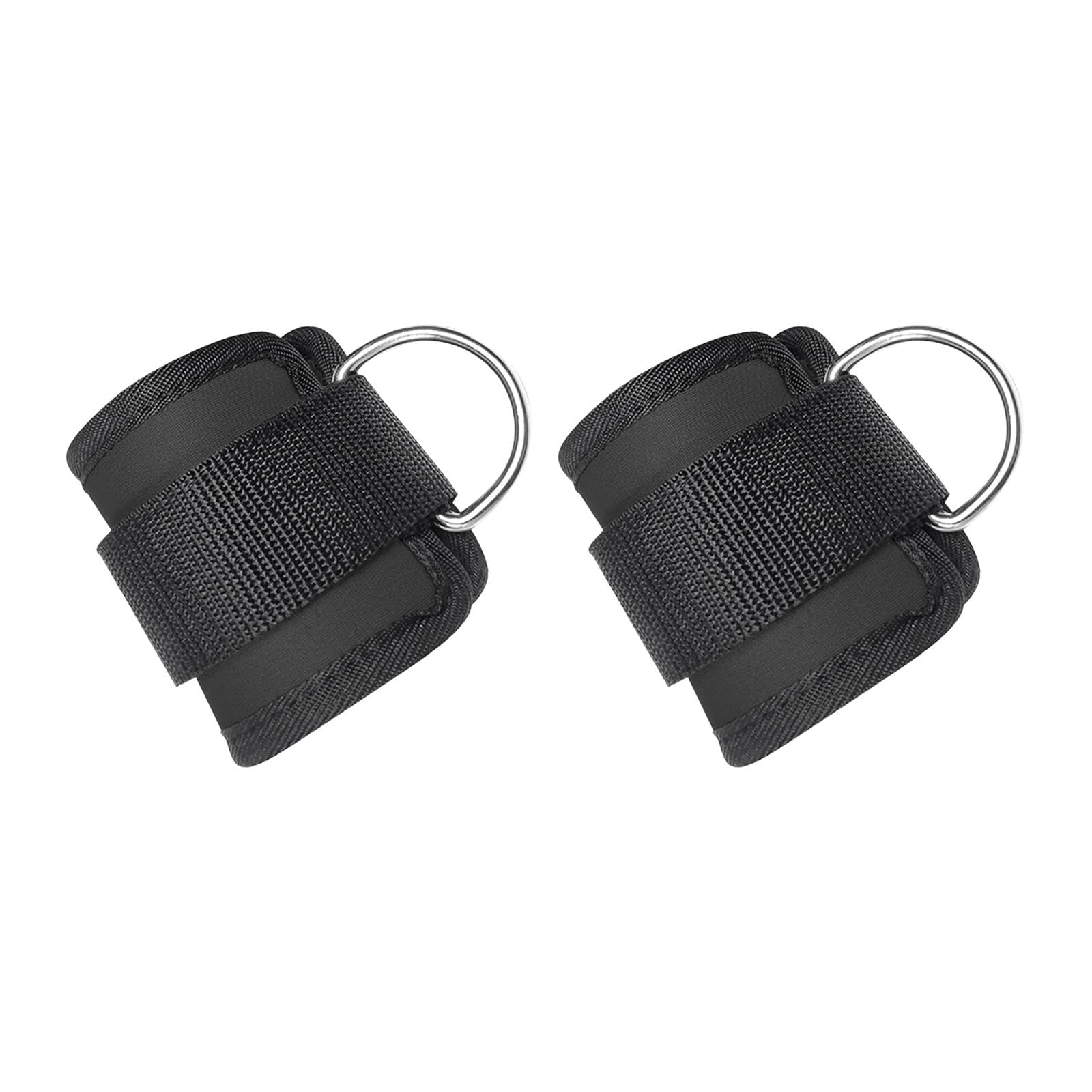 MERISHOPP Kickback Ankle Straps for Cable Machines Ankle Wraps Bodybuilding Leg Straps Single Ring None Grid-picture-24