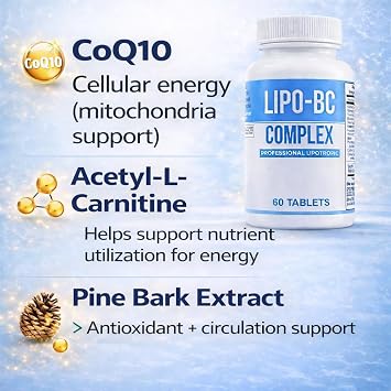 Lipo-BC Complex, Lipo BC (60 Tablets) Manufactured by Legere Pharmaceuticals for ES Global