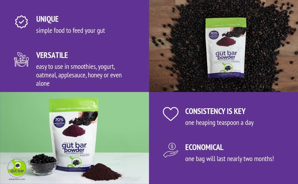 Aronia Powder | Aronia Berry Powder from Black Chokeberry Plant | 52 Servings | Supports Digestion and Gut Health | Made with Organic Aronia Berries | Black Chokeberry Supplement - Image 7