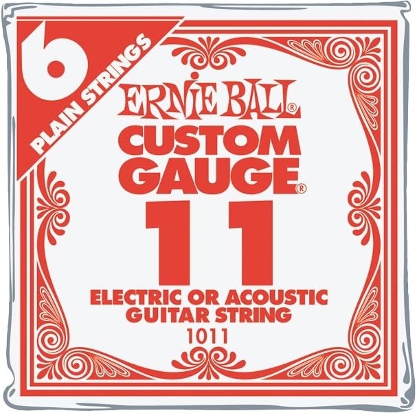 Ernie Ball Nickel Plain Single Guitar String .011 6Pack