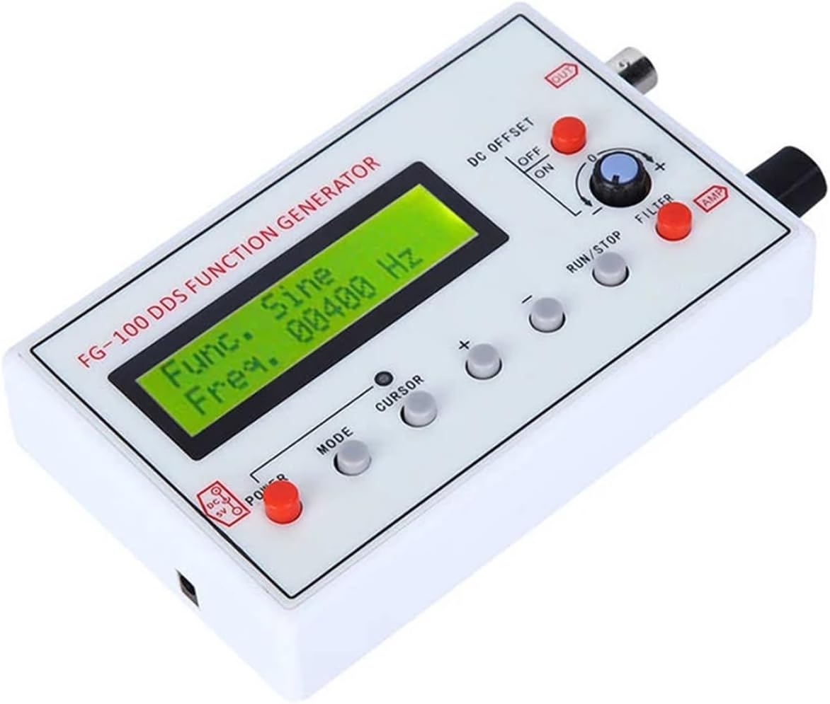 COKYIS FG-100 DDS Function Signal Generator Frequency Counter 1Hz - 500KHz Signal Source Module Sine+Square+Triangle+Sawtooth Waveform