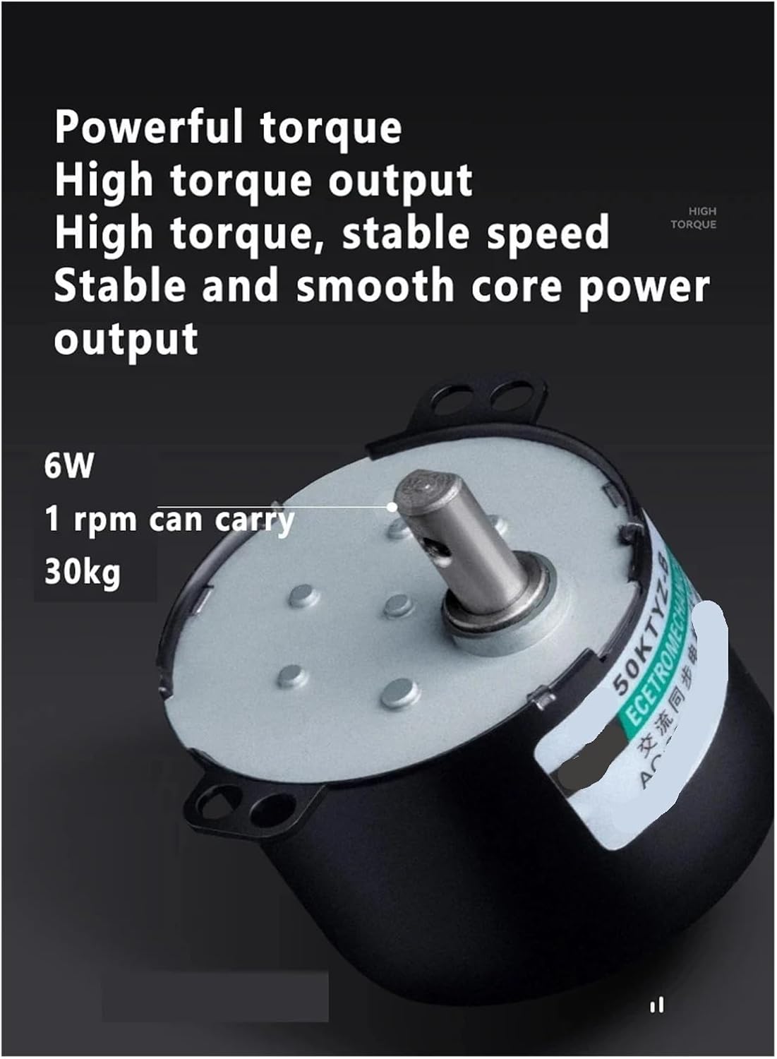 50KTYZ Eccentric Shaft Powerful Torque 6W 220V AC Permanent Magnet Synchronous Motor Can CW CWW