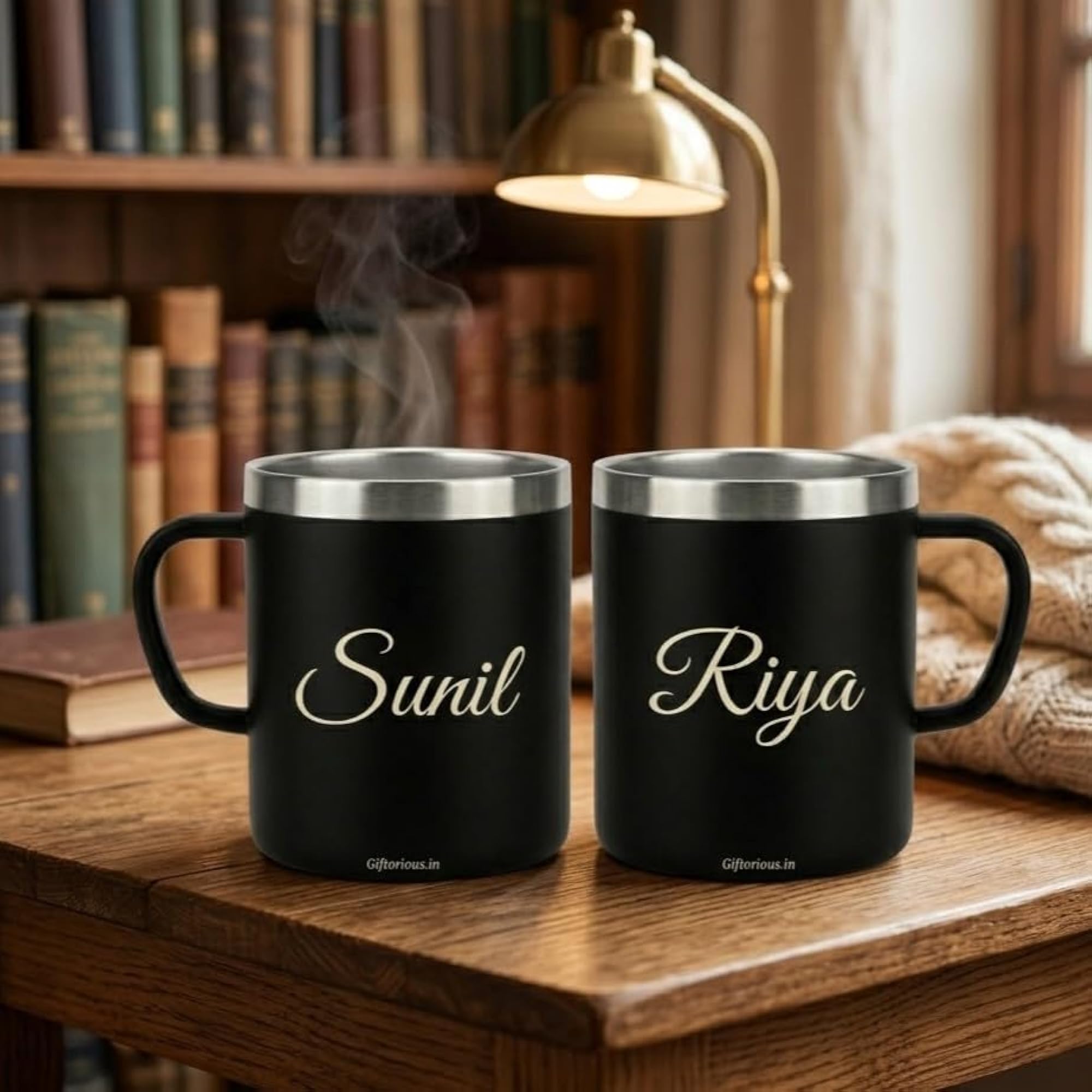 Personalised Stainless Steel Mug with Name, Unique Gift for Him
