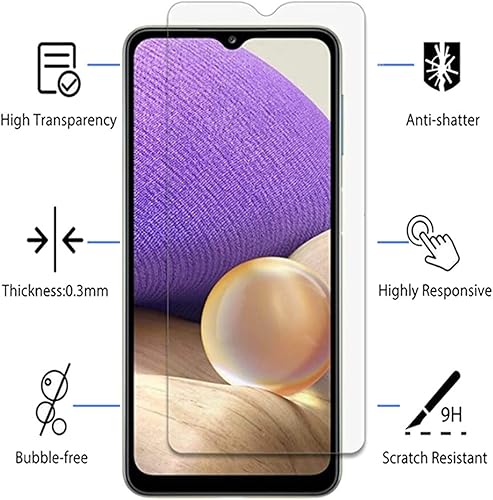 Miniatura 7 de VIESUP Protector de pantalla de privacidad antiespía, paquete de 2 películas de vidrio templado antiespía sin burbujas para Samsung Galaxy A32 5G