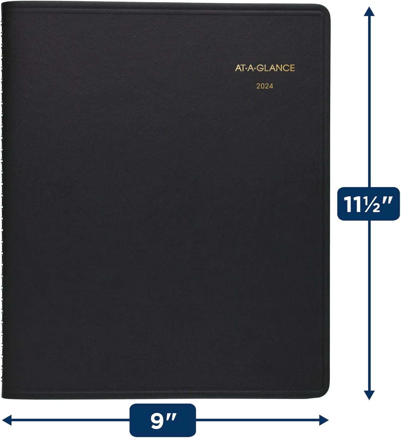 AT-A-GLANCE 2024 Appointment Book Planner, Weekly (Jan 2024-Jan 2025), 8-1/4" x 11", Large, Black (709500524)