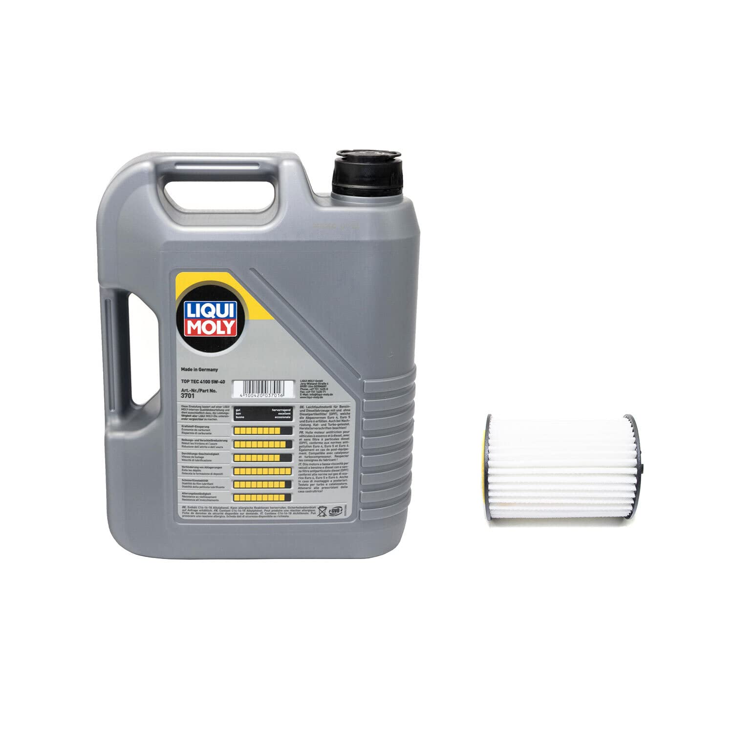 Motoröl Set Top Tec 4100 5W-40 5 Liter + Ölfilter SH4088L