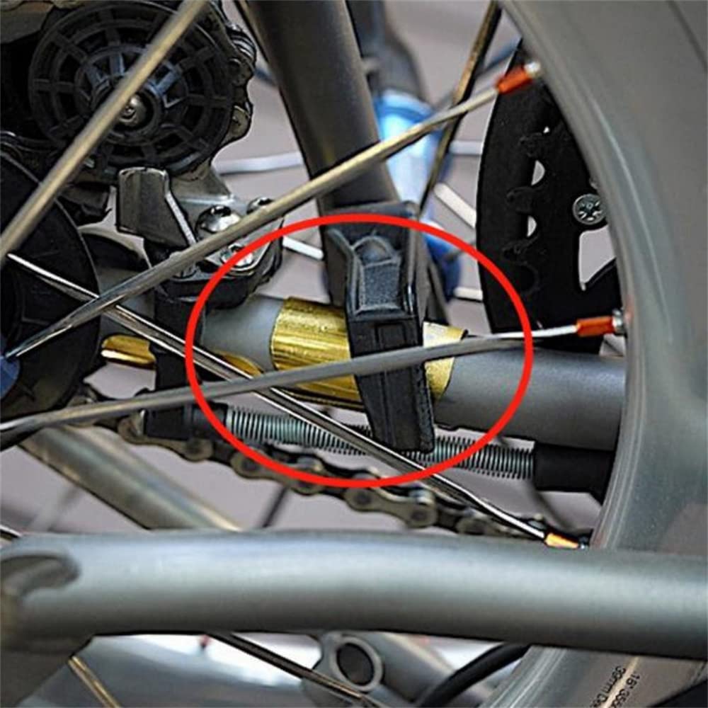 Sgxbos Bicycle Protection Sticker Titanium Prevents wear BMX fold Bike Rear Triangular Protect for Brompton Bike Titanium Self-Adhesive Protection (Gold)