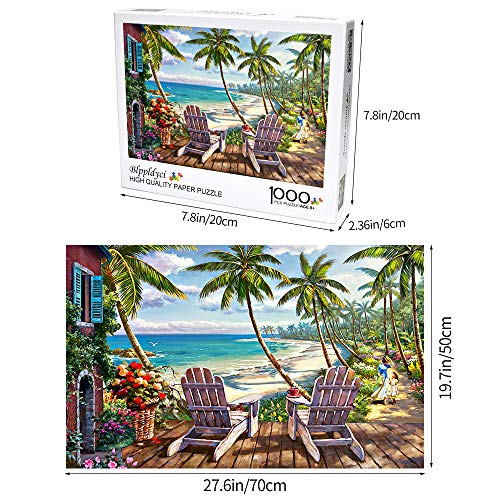 Puzzle 1000 Piece Jigsaw Puzzle Kids Adult - Seaside Scenery Puzzle Toy - Family Puzzles Educational Intellectual Jigsaw Puzzle Game Toys Gift