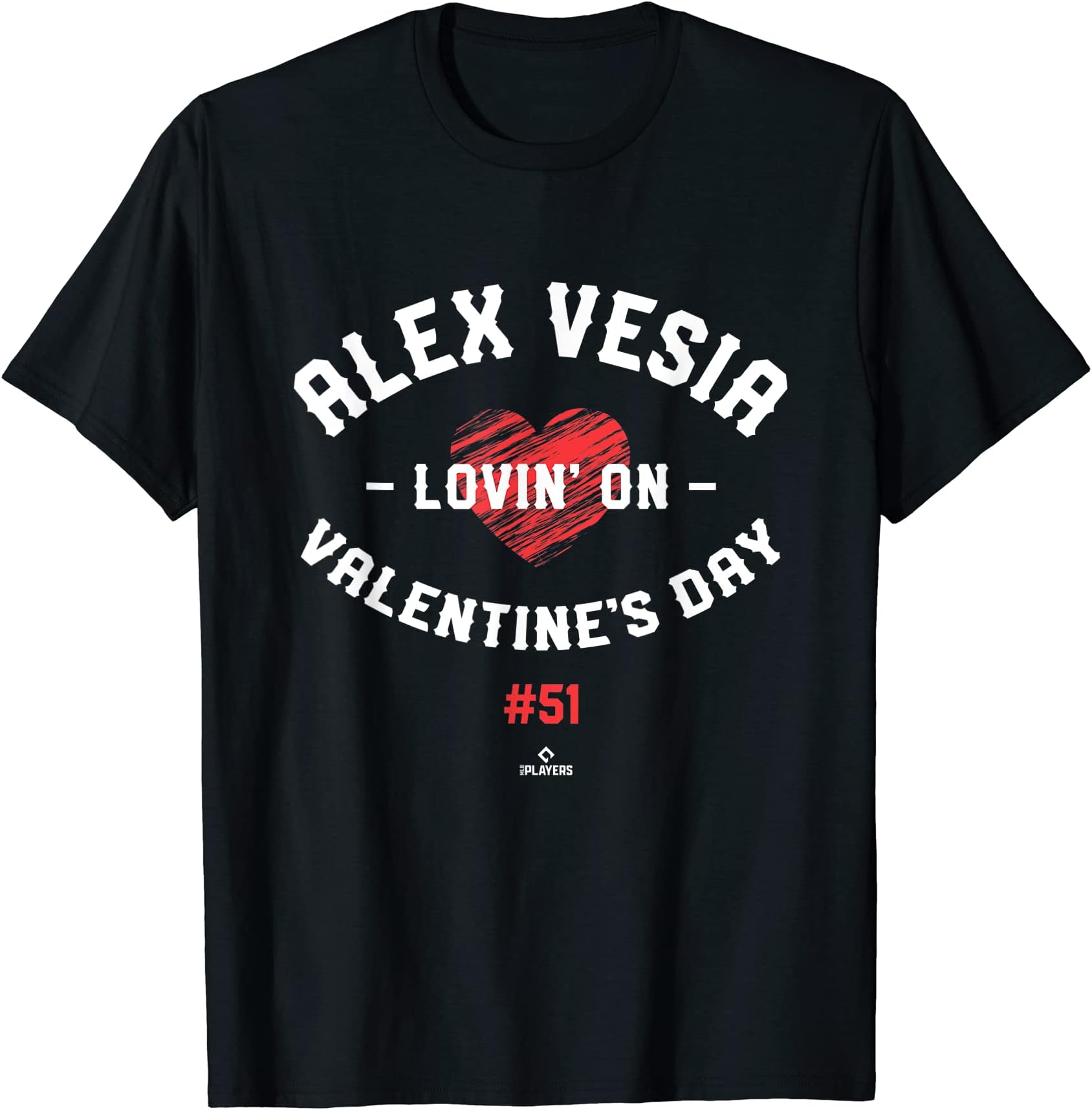 Alex Vesia Lovin' Valentines Day Los Angeles Baseball T-Shirt