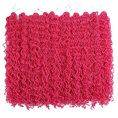 XCCOCO 10Packs Small Curly Box Braids Crochet Hair 20inch Zizi Braids Mirco Box Crochet Braids 30strands/Pack Hot Pink Synthetic Long Wavy Braiding Hair Extensions(500g/Lot )