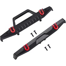 موهيرو الألومنيوم الجبهة والخلفية مجموعة الوفير مع سحب هوك ل 1/18 TRX4M عالية تريل K10 RC الزاحف سيارة ترقية جزء، الجبهة والخلفية
