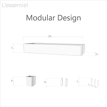 L'Essentiel Pegboard Accessories (White, 2 Clips